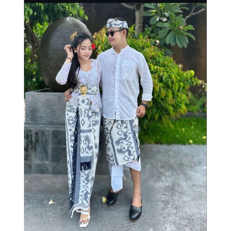 Couple set Pakaian Adat Bali tenun