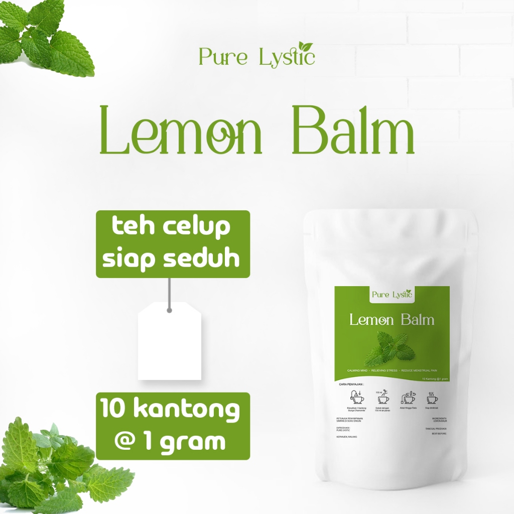 

Pure Lystic - Lemon Balm Tea Meredakan Stres dan Kecemasan Teh Siap Seduh