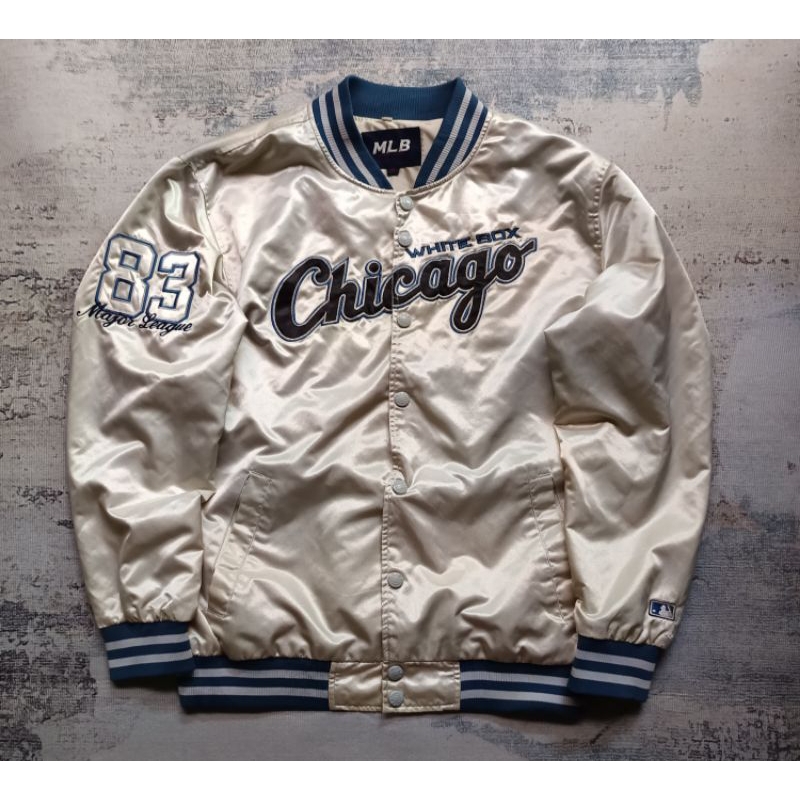 varsity satin MLB whitesox x Chicago bordir