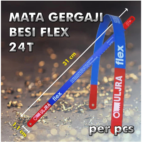 Mata Gergaji Besi Flex Hacksaw Blade 12"  Gergaji Besi 12 INCHI 24T Gergaji Besi Kecil