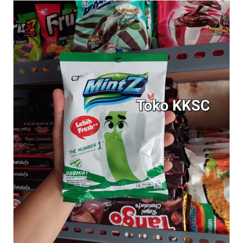 

Permen MintZ Duomints 115g Chewy mints hijau