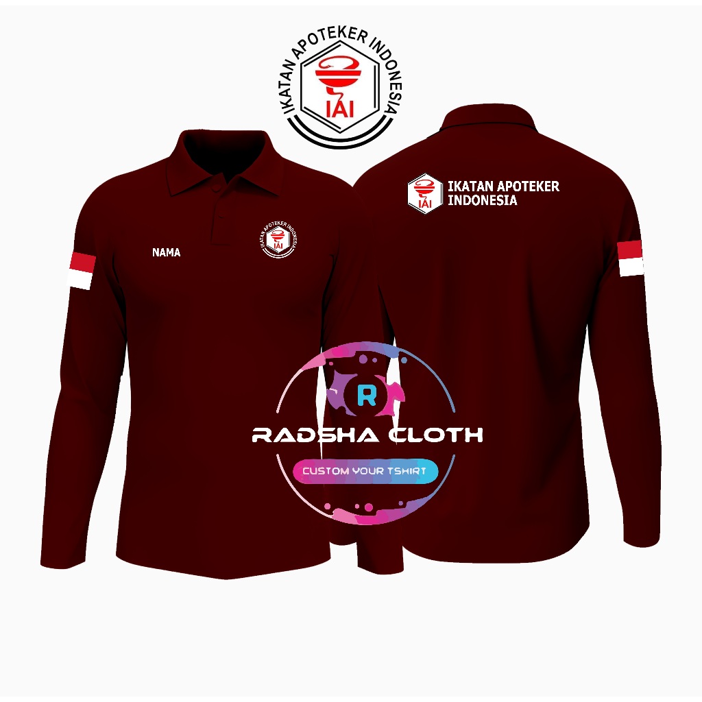 KAOS POLO SHIRT BERKERAH IKATAN APOTIK INDONESIA - KAOS POLO SHIRT APOTEK INDONESIA - kaos polo beba