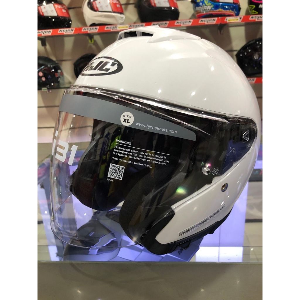 Helm HJC i31 White Glossy Half Face