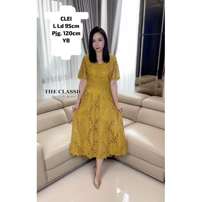 DRESS Brokat Wanita/Dress Premium Bangkok/Dress Pesta/The Classic Dress