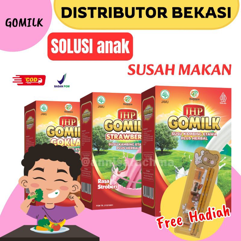 

[BISA COD + GARANSI] GOMILK 1 BOX @200GR | SOLUSI ANAK SUSAH MAKAN