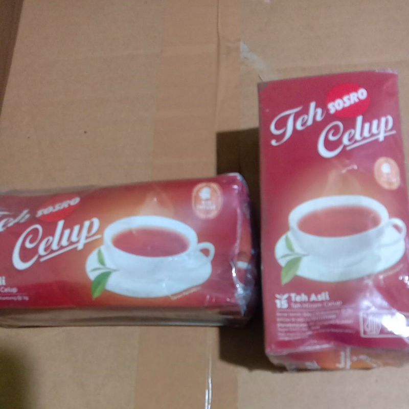 

Teh Sosro 1 box isi 15 kantong_ kemasan peyok _ ekpired aman