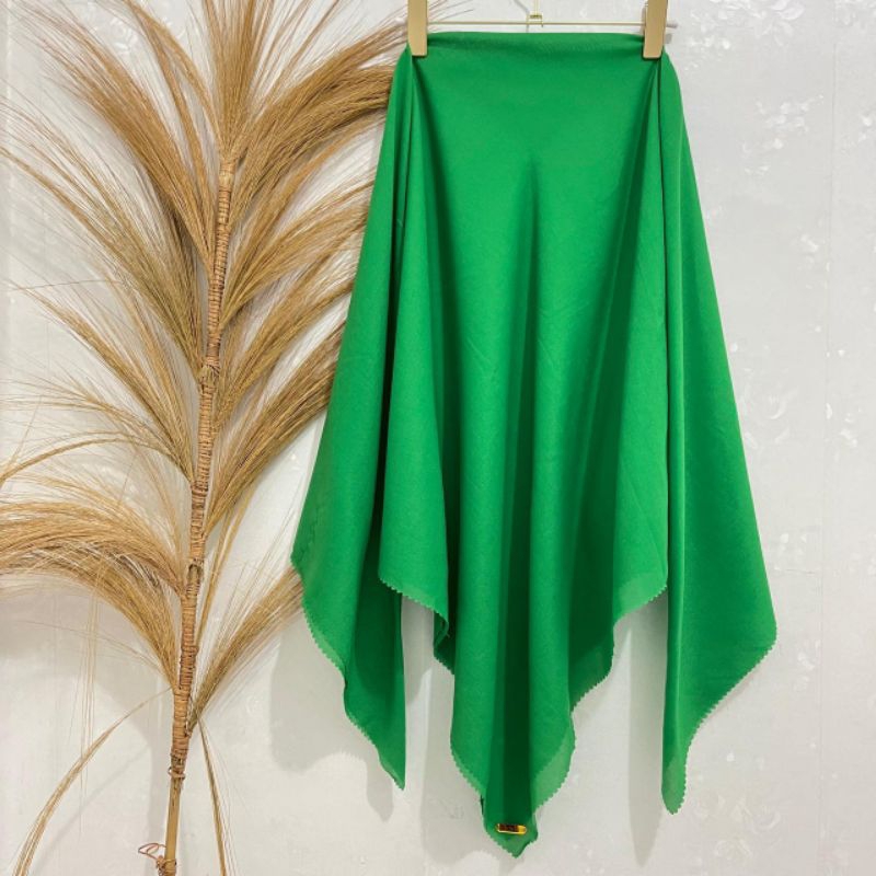 Kerudung Voal Hijau Muslimat 130x130 / Jilbab Muslimat polos Segi empat /  Ukuran Syar'i 130cm