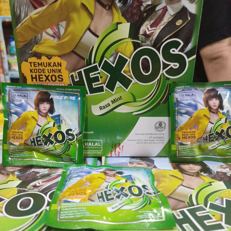 

hexos permen sachet