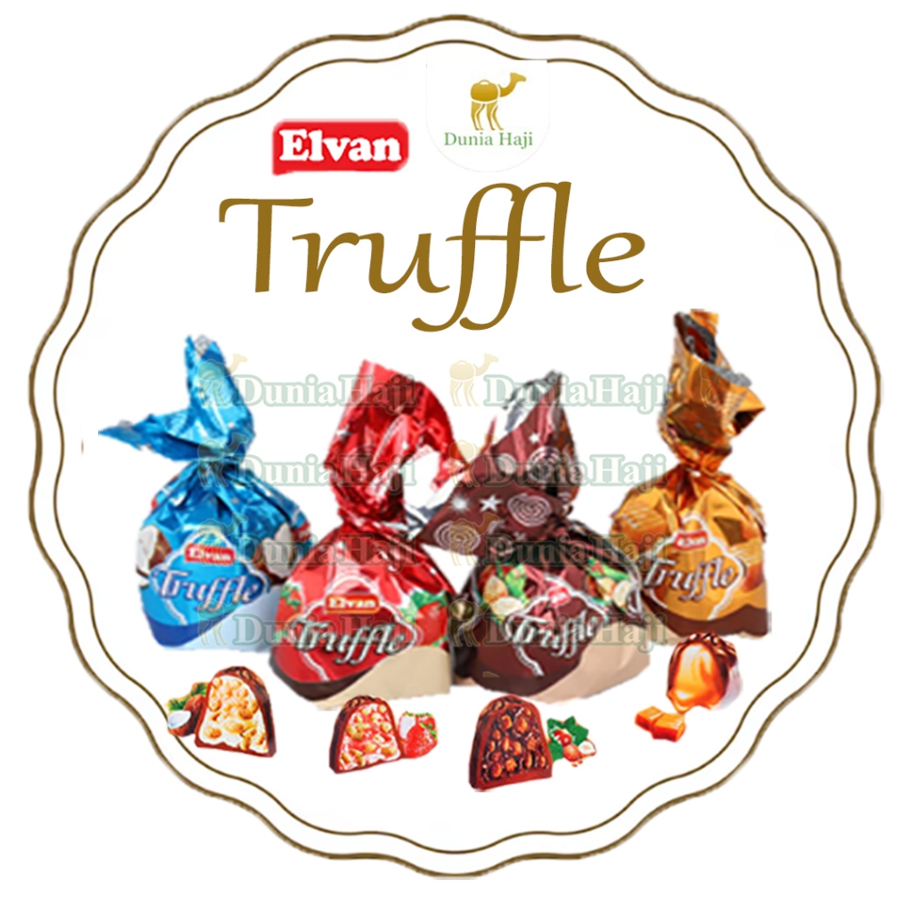 

Cokelat Elvan TRUFFLE / Coklat Arab Turki Turkey untuk Cemilan / Oleh Oleh Haji dan Umroh