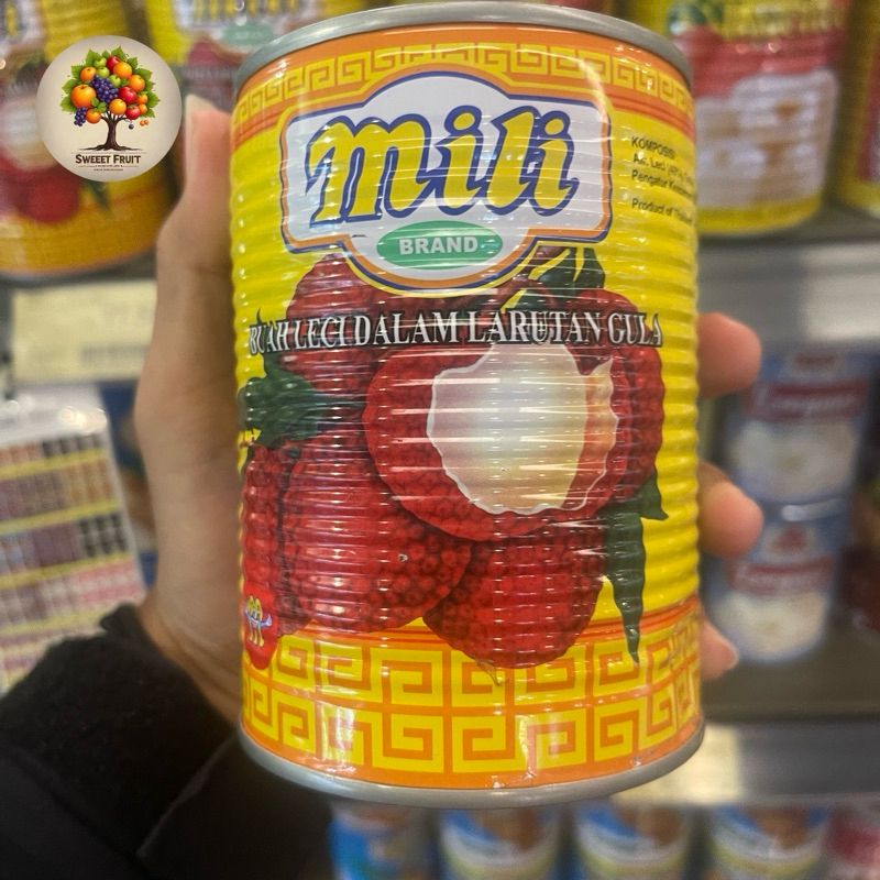 

Mili brand | Buah leci dalam larutan gula 565 gram