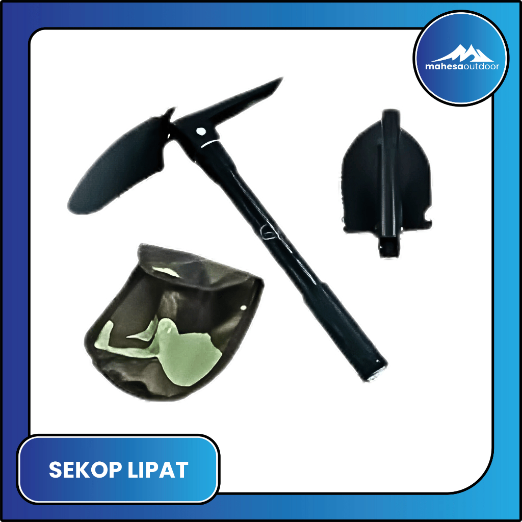 Sekop Pacul Cangkul Mini Lipat Portable Alat Camping Berkebun Multifungsi