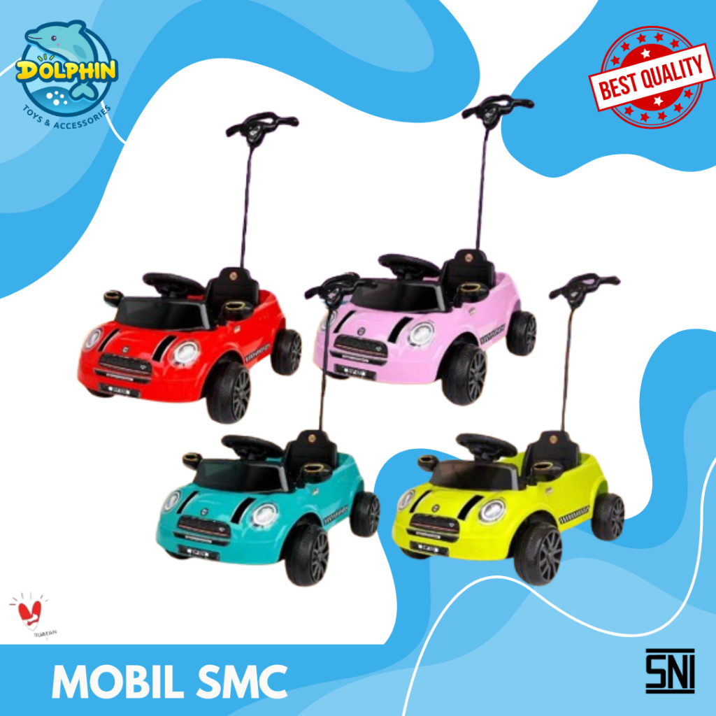 Mobil Dorong Anak SMC 628 – Bisa Dinaiki, Ada Musik & Setir, Mainan Anak 1–5 Tahun, Mobil Ride On Ba