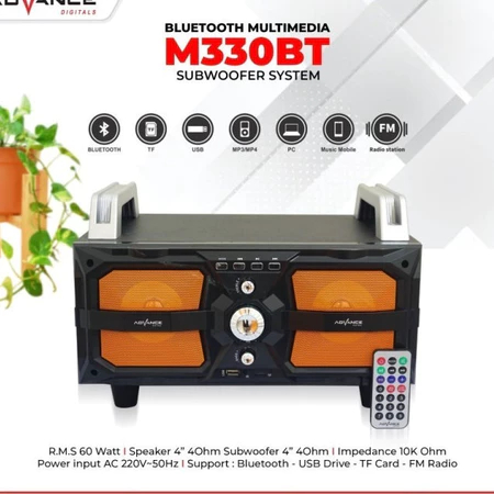 Speaker multimedia bluetooth Advance M330BT bergaransi resmi