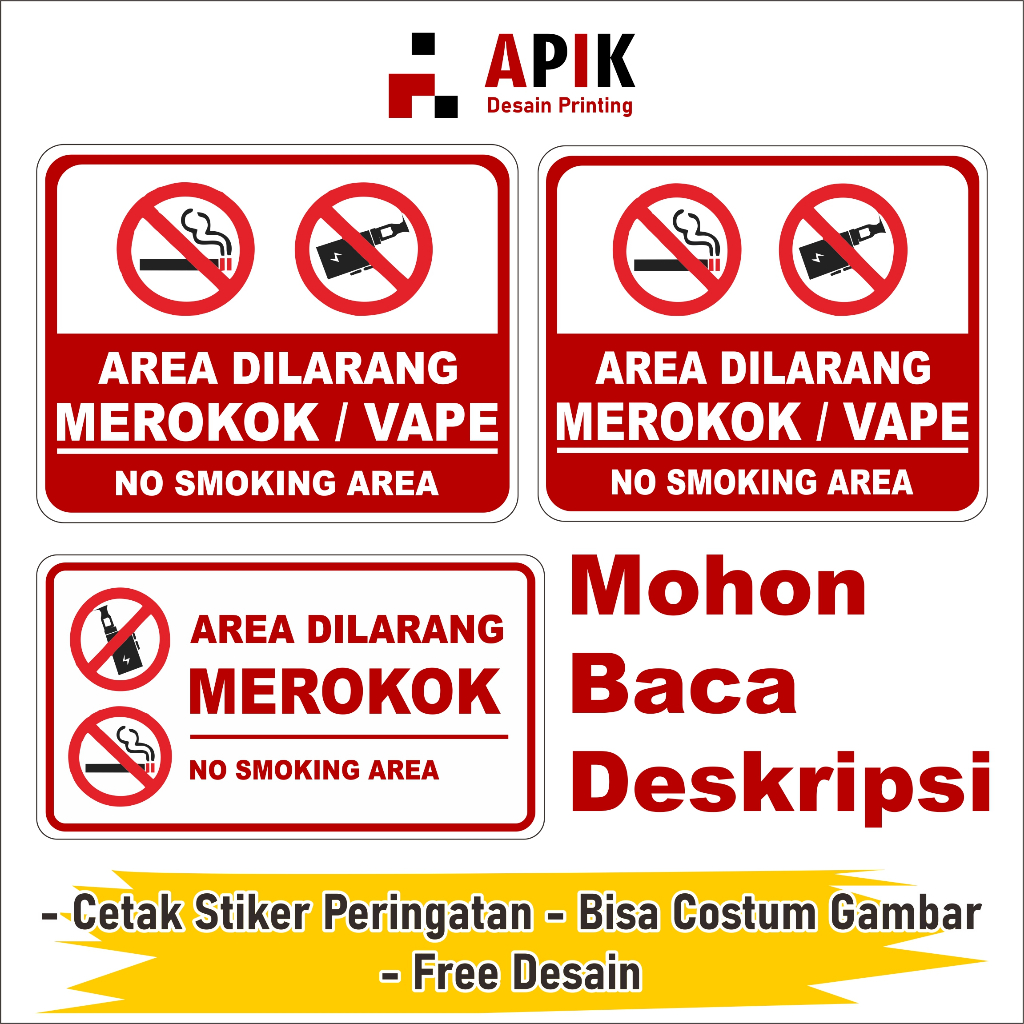 

Stiker Dilarang Merokok | Stiker Larangan | Stiker Peringatan