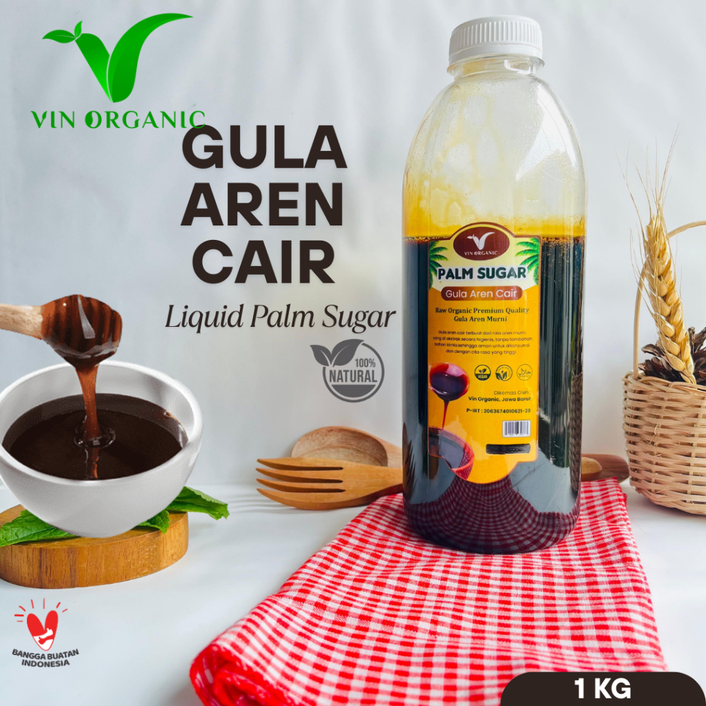 

VIN ORGANIC Gula Aren Cair Murni Liquid Palm Sugar 1kg