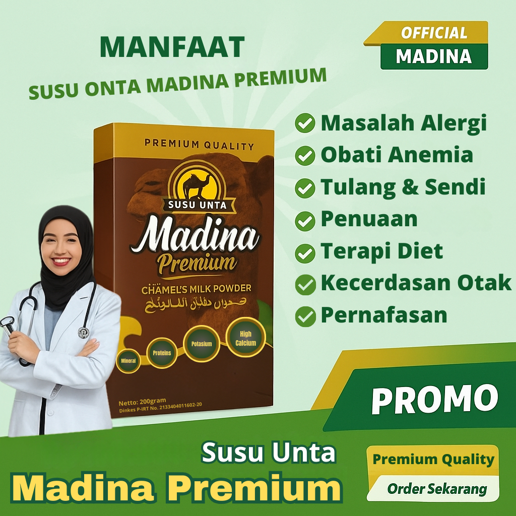 

Susu Bubuk Onta Madina bubuk 200gr Madinah Susu unta Original NEW