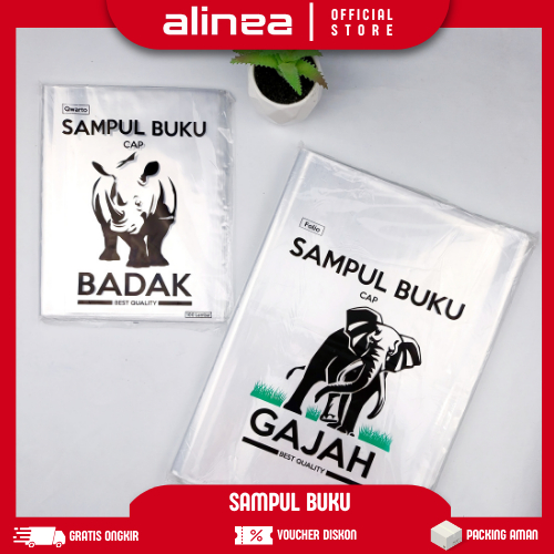 

Sampul Buku Plastik Bening dan Kertas Coklat Kecil Ukuran Kwarto Folio Sampul Buku Cap Badak Best Quality