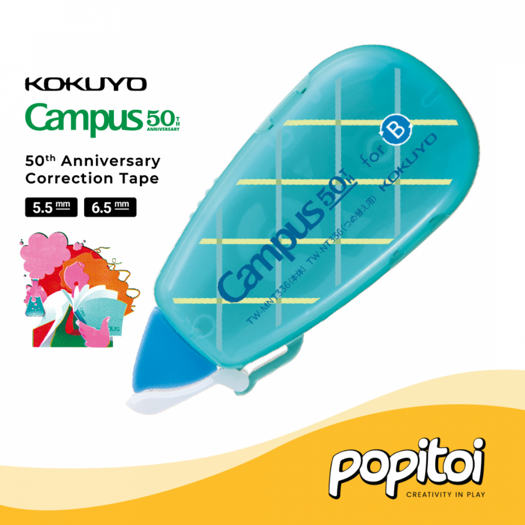 

Kokuyo 50th Anniversary Refillable Correction Tape 6m Pita Koreksi Tulisan Tipe X