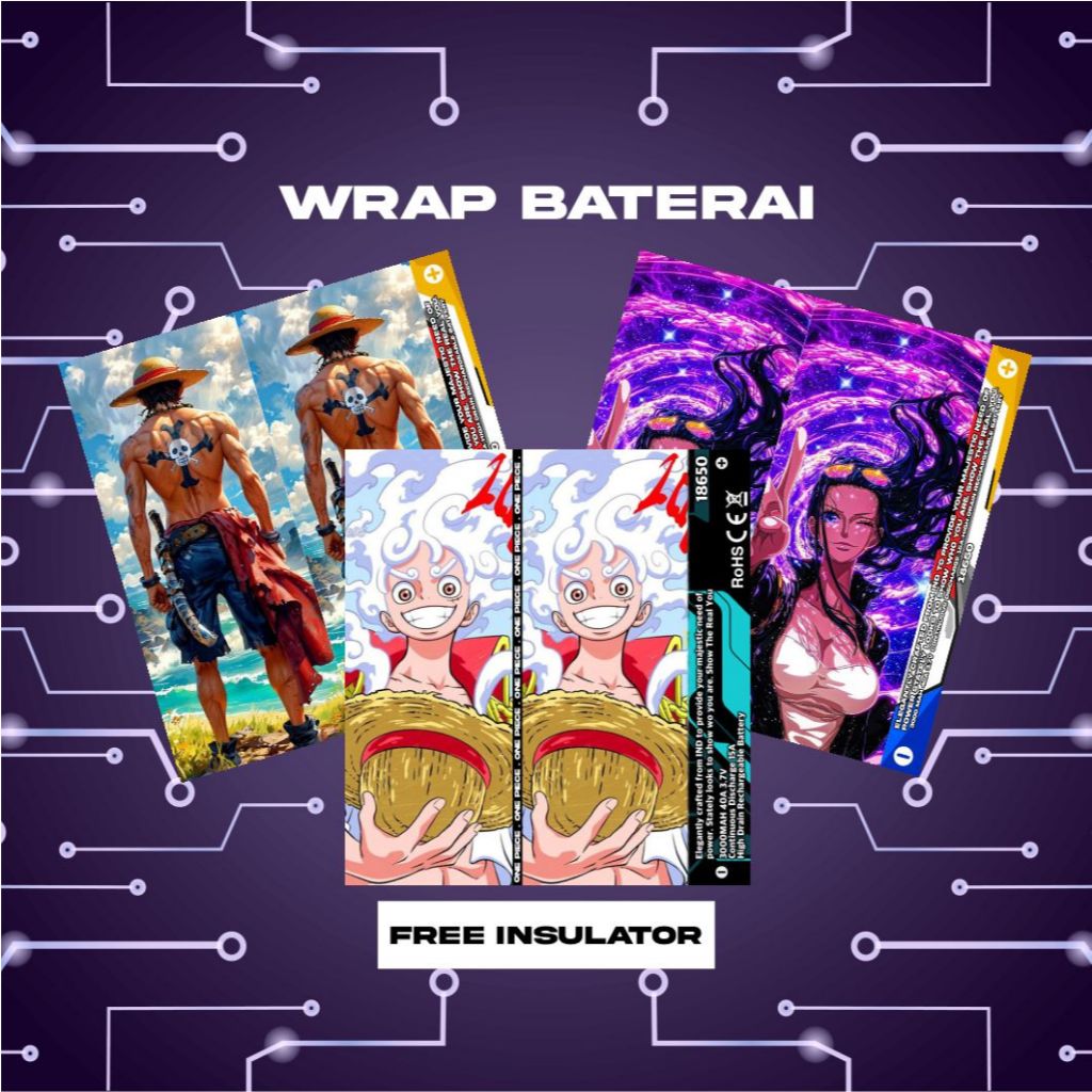 

STORYELLY - Sticker Skin Wrap Pelindung Baterai 18650 - One Piece