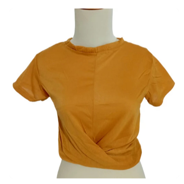 BAJU ATASAN WANITA BLOUSE LENGAN PENDEK ORANGE