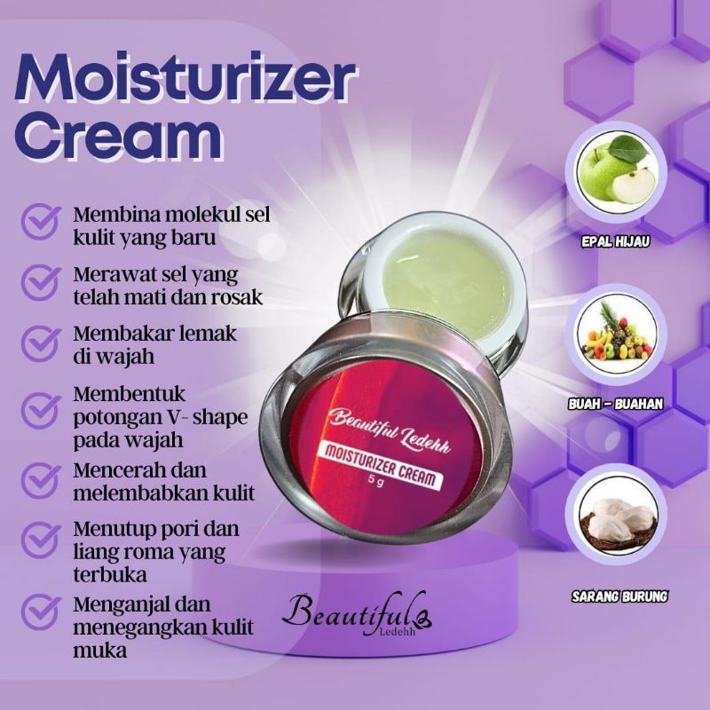 MOISTURIZER CREAM BEAUTIFUL LEDEH SKINCARE ORIGINAL
