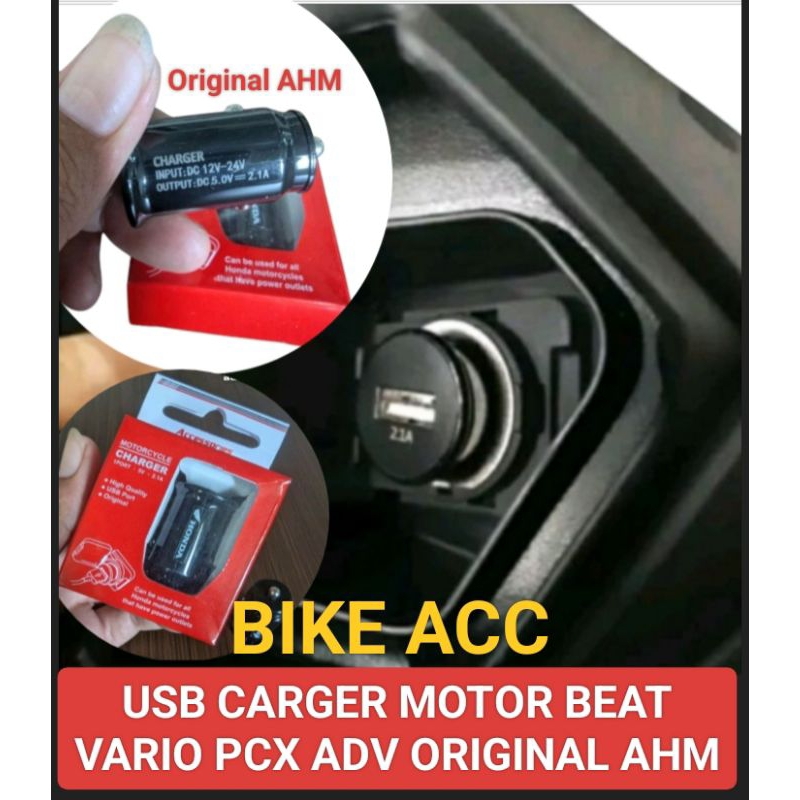 USB Carger Motor  Beat Vario Pcx Adv Original Ahm