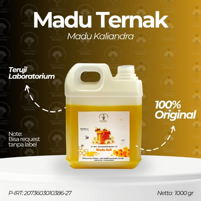 

Madu asli nektar bunga kaliandra, raw honey netto 1000 gr/1KG