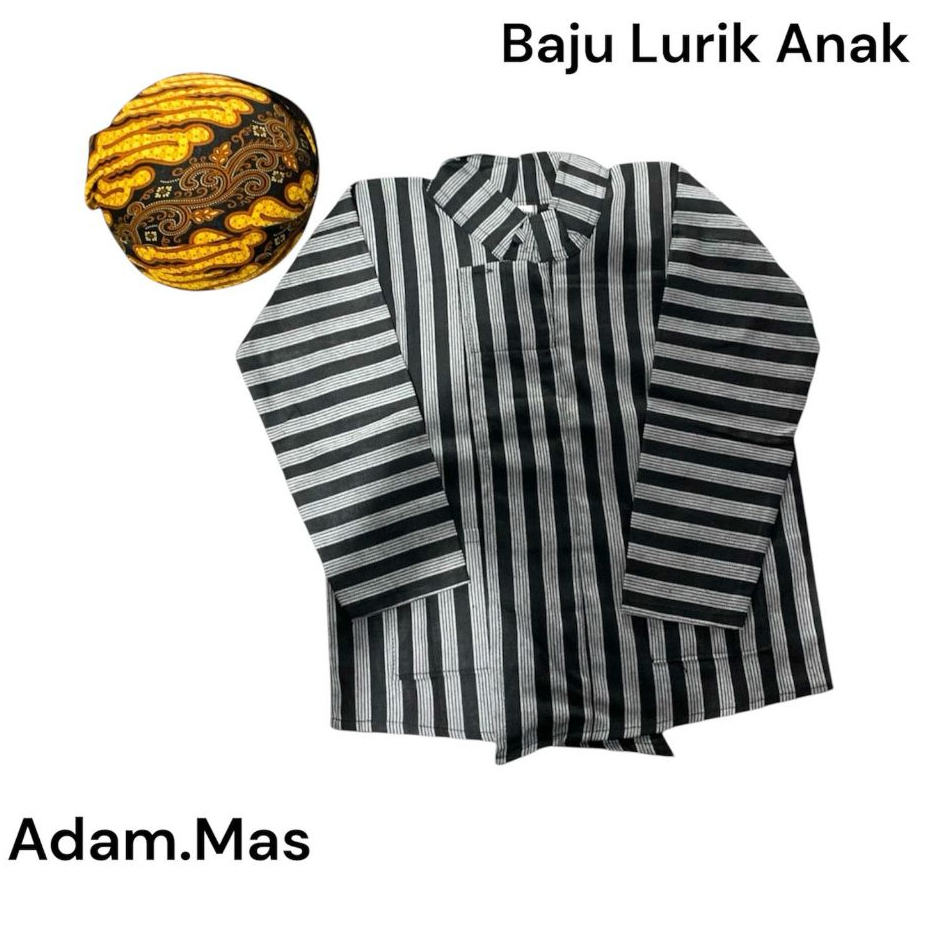 Surjan Lurik Anak Laki Laki Baju Adat Jawa Anak Baju Lurik Jawa Anak Usia 2-11 Tahun
