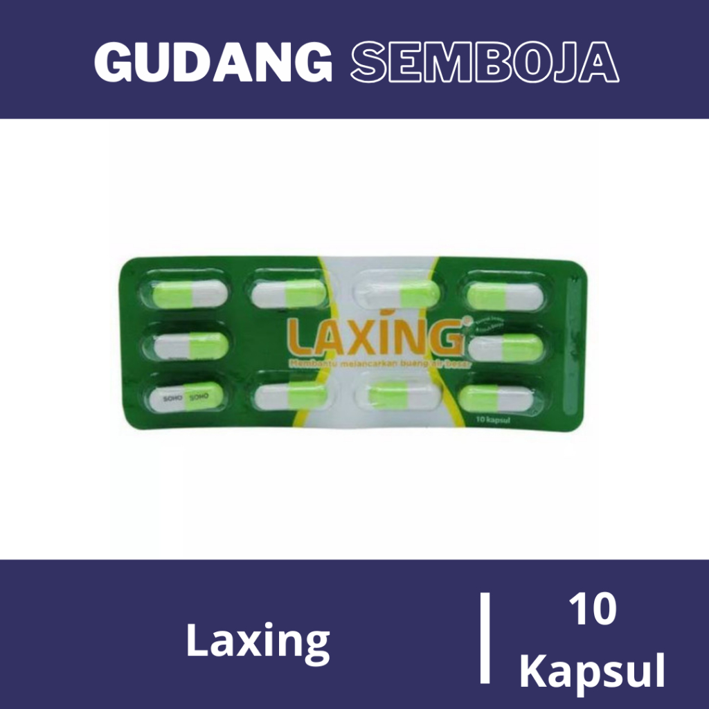 Laxing Strip Isi 10 Kapsul / Membantu Melancarkan BAB Suplemen Untuk Diet