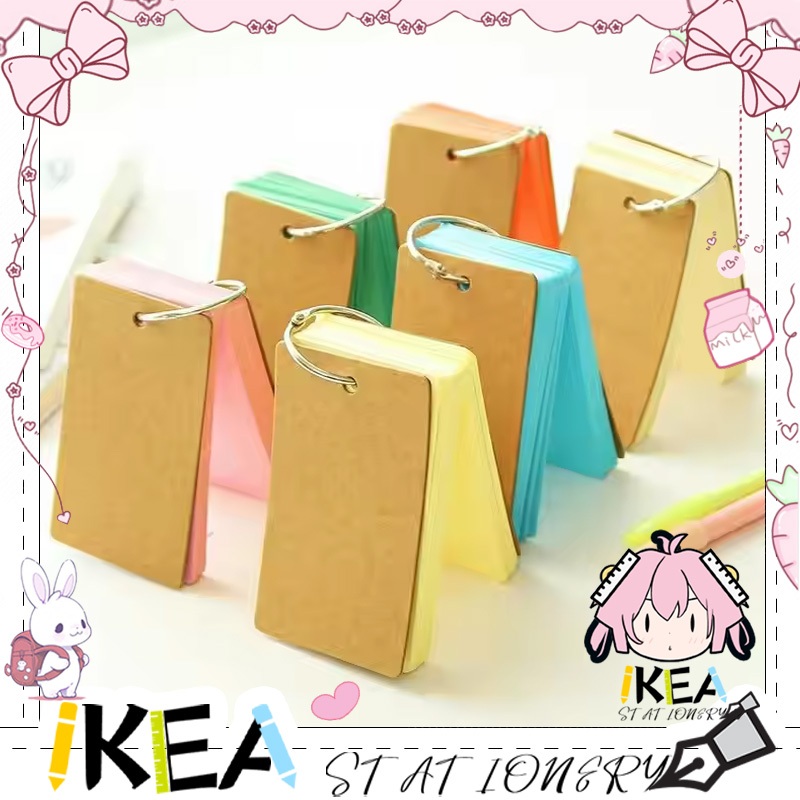 

50Pcs Ring Card / FALSH Card Note Cards 50 Lembar Memo