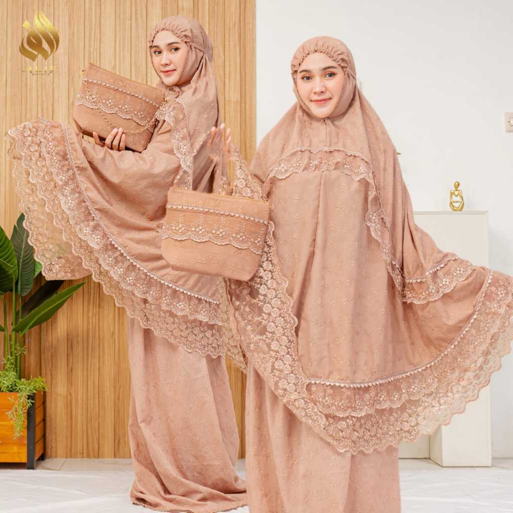 ALIF GALLERY - Mukena Dewasa Prada Sutera Paris Sherina sutera paris premium Jumbo Mukena Terlaris a