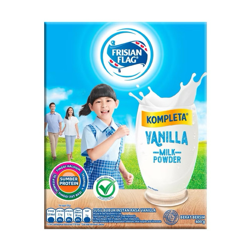 

Frisian Flag Susu Bubuk Kompleta Vanilla 400g - 1 pcs