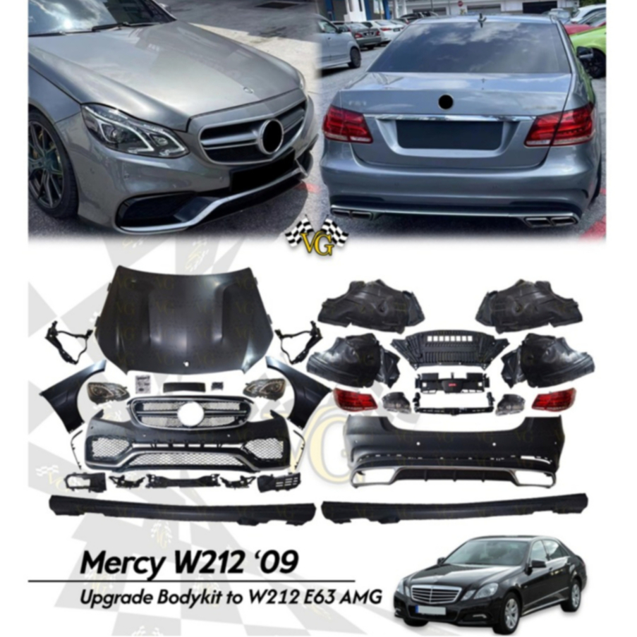 Bodykit Mercy W212 2009 - 2013 to E63 AMG 2014 - 2015 Bodykit Mercedes Benz W212 Import Quality