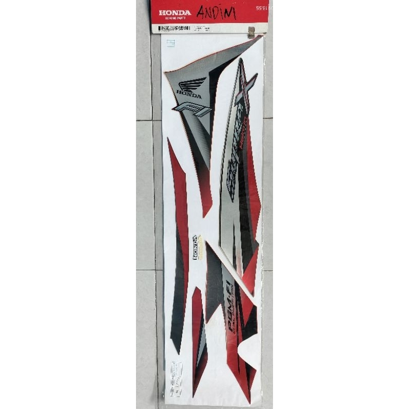 871X0-KYZ-710ZAL Stripe RED BLACK Supra X 125 sebelah kiri ORI AHM