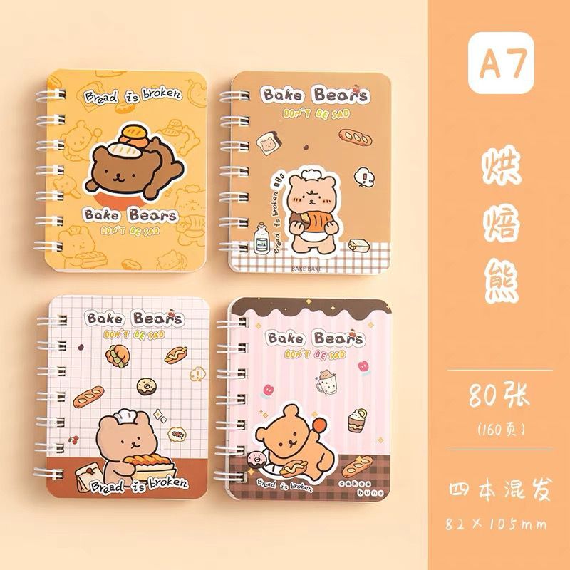 

BUKU TULIS A7 BAKE BEARS NOTEBOOK RING A7 MOTIF BERUANG BEAR LUCU BUKU TULIS SPIRAL MINI MOTIF BAKE BEARS HELIOSS.CO