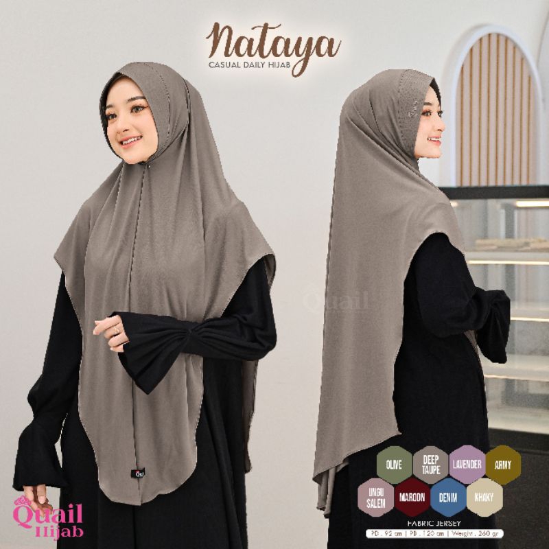Jilbab Instan Bergo Jumbo Jersey Original Quail Hijab NATAYA