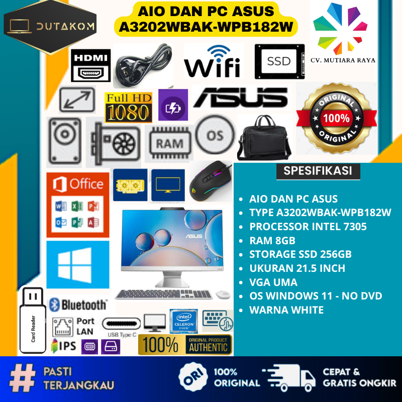 AIO DAN PC ASUS A3202WBAK-WPB182W