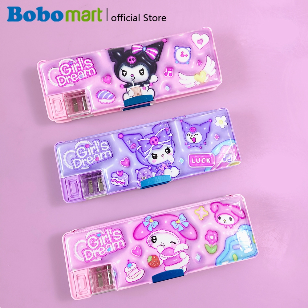 

BOBOMART Pencil Case Kotak Tempat Pensil KT-9801 (Kuromi, Captain America, Spiderman, DLL)