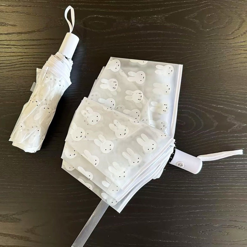 [PREORDER] Payung Lipat Transparan Miffy – Otomatis, Bisa untuk Hujan & Panas, Desain Lucu