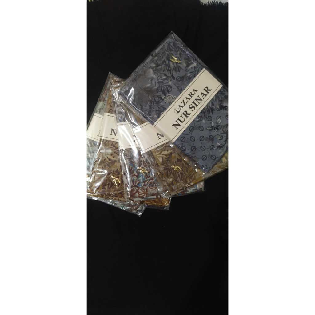AZARA Hijab Segi Empat Motif / Jilbab Segi Empat Motif / Hijab Motif Segi Empat