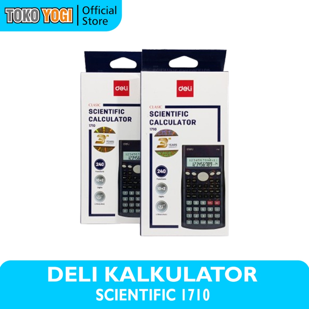 

DELI SCIENTIFIC CALCULATOR 1710 10+2 DIGITS || KALKULATOR