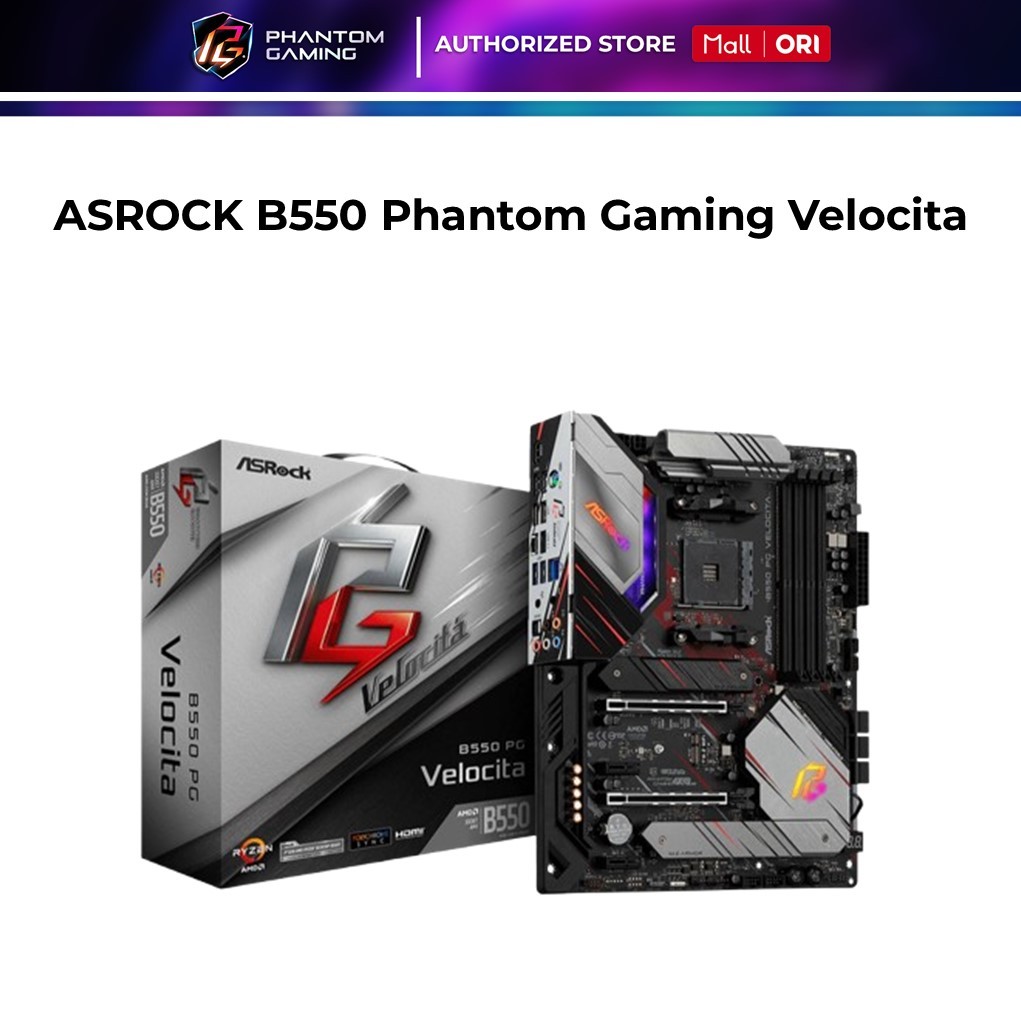 ASROCK Motherboard AMD B550 Phantom Gaming Velocita