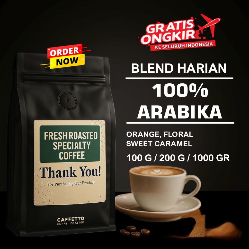 

Biji Kopi Bubuk 1Kg Espresso House Blend Arabika full 100% Coffee Roast Beans kopi hitam rekomendasi es kopi susu americano cafe latte