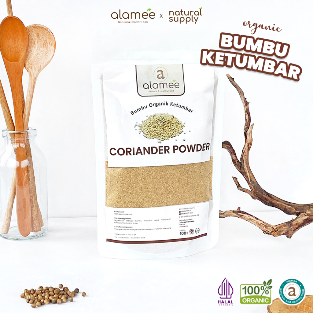 

ALAMEE Ketumbar Bubuk Organik Bumbu Dapur Instan Coriander Powder Murni Asli Tanpa Campuran