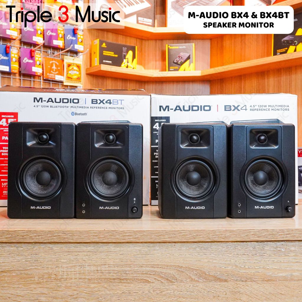 M-AUDIO BX4 BX-4 4.5 inch Pair Speaker Monitor Flat Original