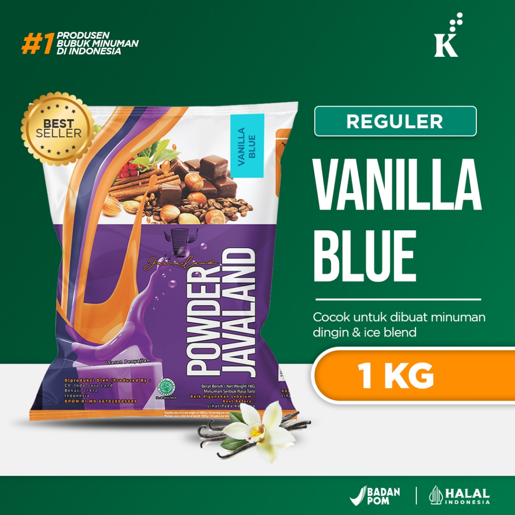 

Bubuk Minuman Bubble Drink VANILLA BLUE 1kg Javaland Depok