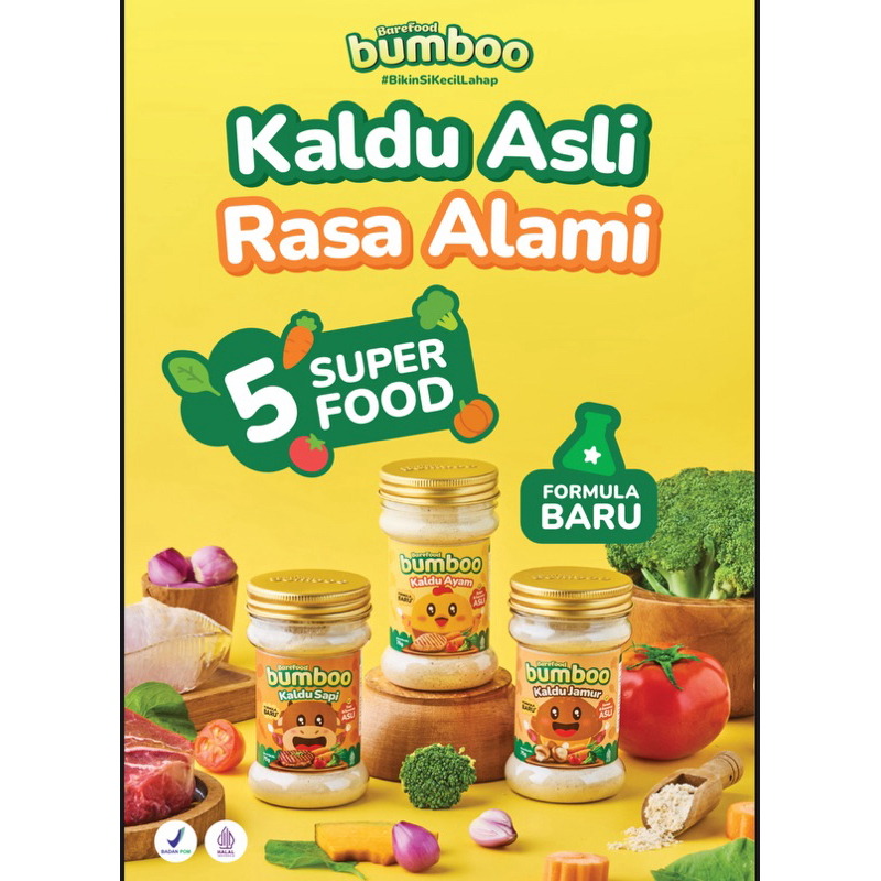 

BUMBOO Kaldu Asli - Kaldu Anak - No MSG - Tanpa Gula & Garam - Bahan Alami - Tambahan Sayur Asli