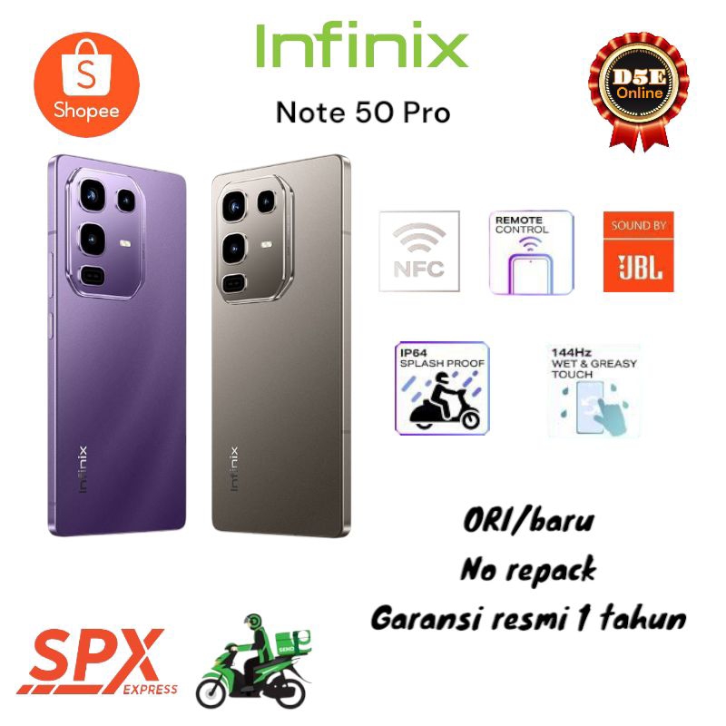 hp infinix note 50 pro 90W+30W wireless JBL SoC Helio G100 bergaransi resmi