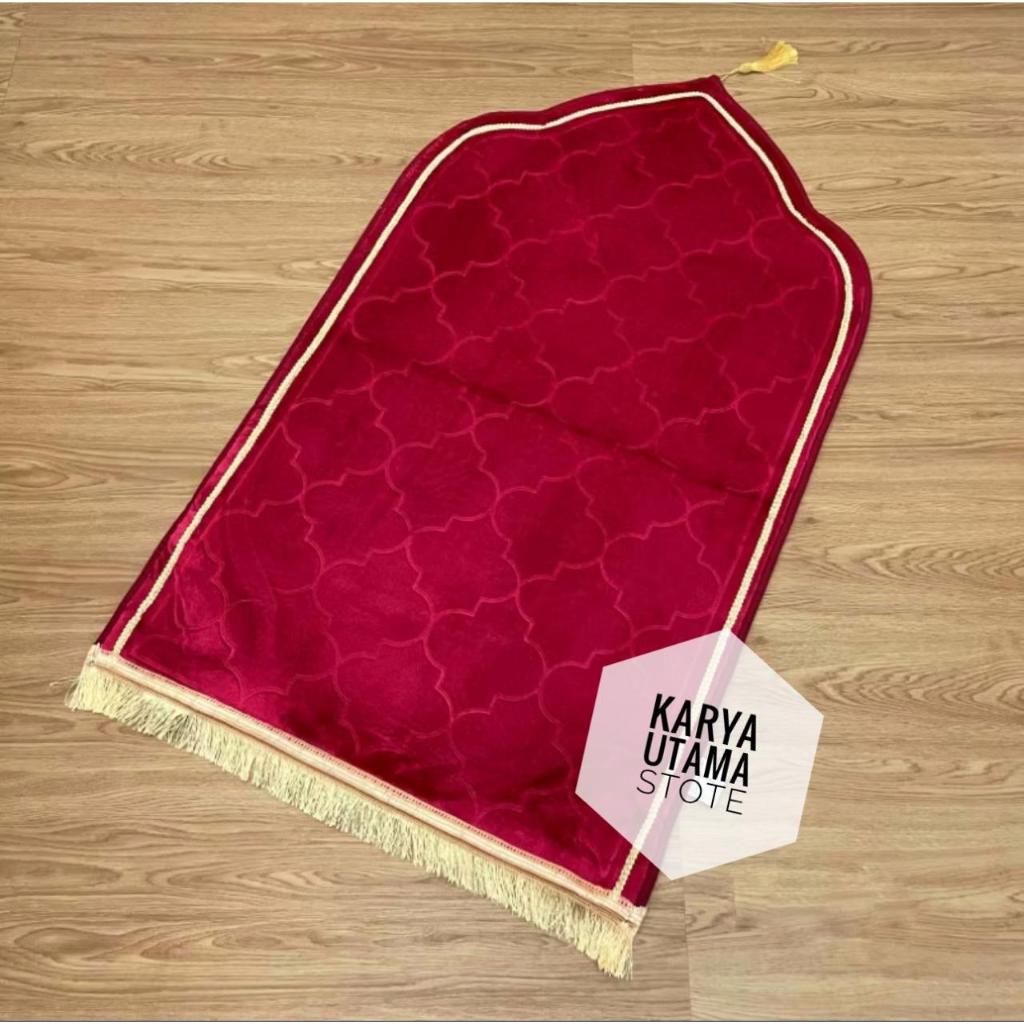 SAJADAH TURKI KUBAH POLOS LIST ANTI SLIP 70 X 110