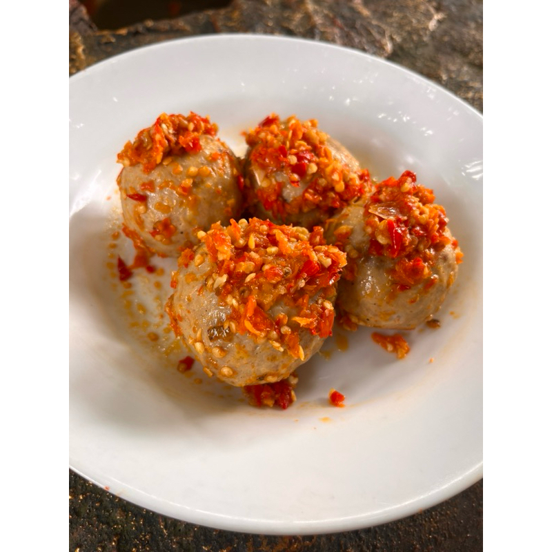 

Bakso Mercon Mozzarella & Tetelan Jumbo Isi 4 dengan sambal terpisah Ready Stock!